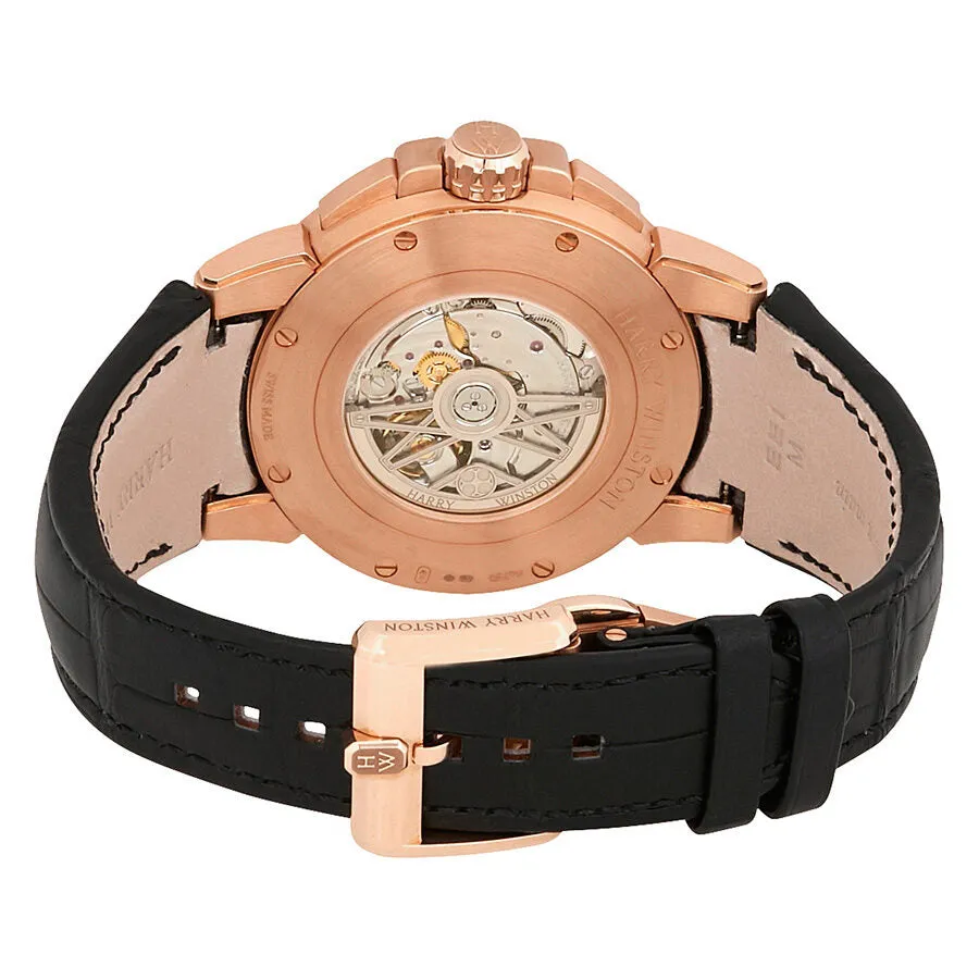 Harry Winston Ocean Dual Time Black Dial Automatic Men's Watch OCEATZ44RR011