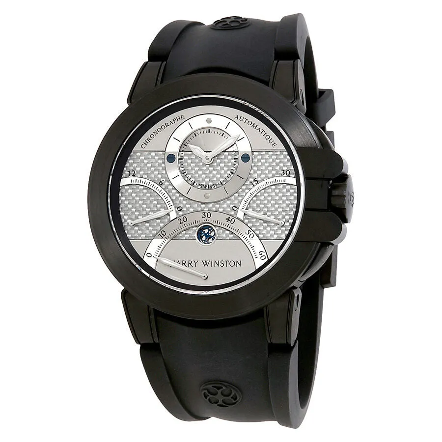 Harry Winston Ocean Triple Retrograde Chronograph Automatic Silver Dial Men's Watch OCEACT44ZZ006