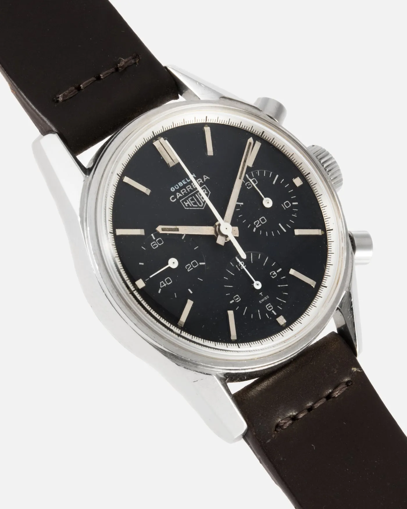 Heuer Carrera 2447N Gubelin Silver Script