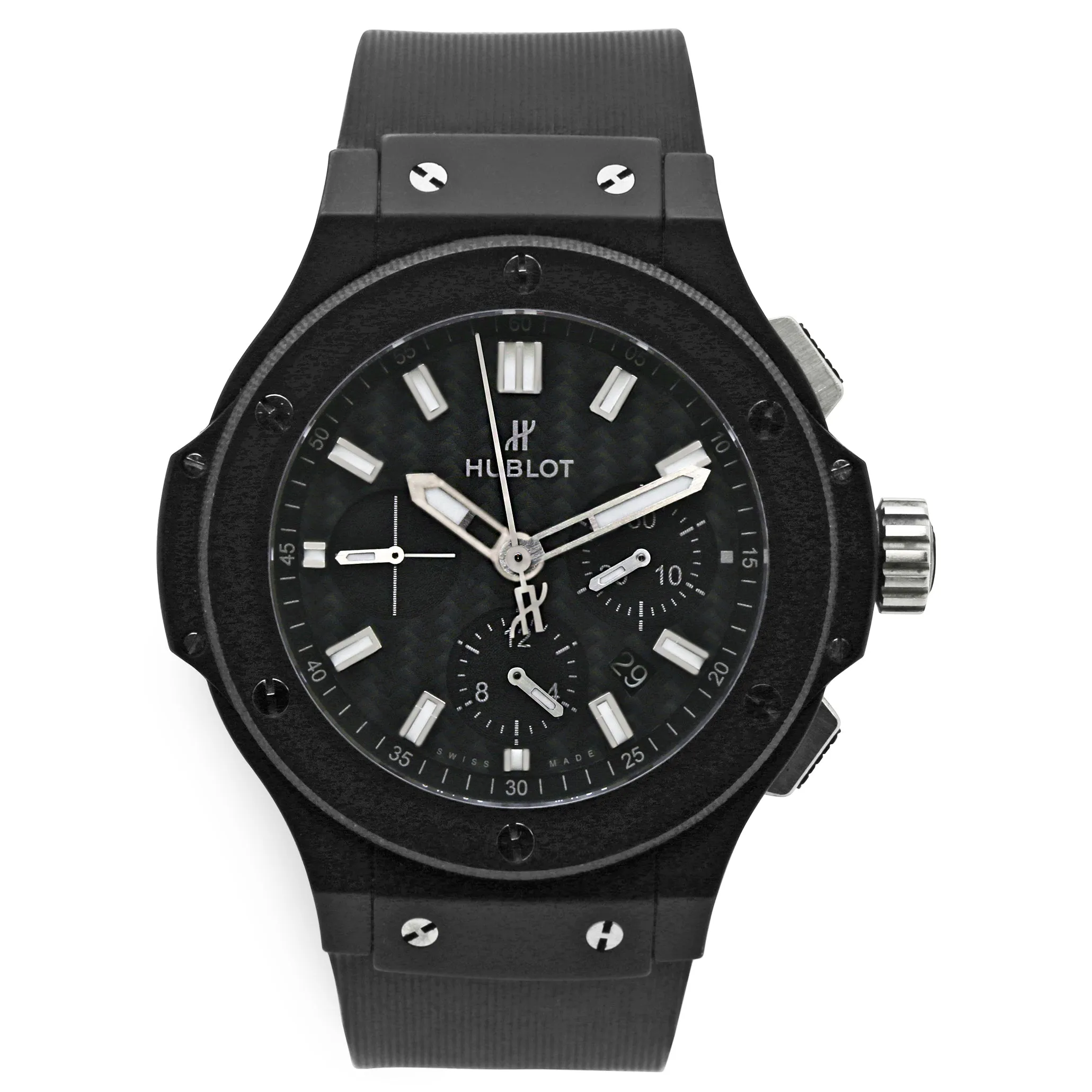 Hublot Big Bang Ceramic Black Magic Chrono 301.CI.1770.RX Carbon Fiber Dial Automatic Men's Watch