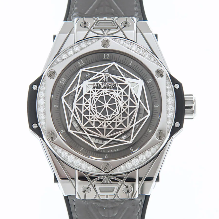 Hublot Big Bang Sang Bleu Automatic Diamond Grey Dial Watch 465.SS.7047.VR.1204.MXM20