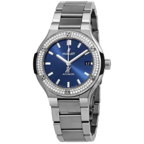 Hublot Classic Fusion Automatic Diamond Blue Dial 38mm Watch 568.NX.7170.NX.1104
