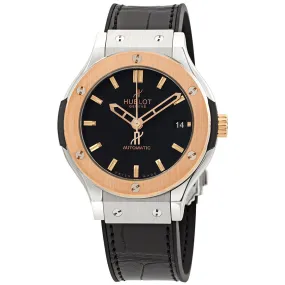 Hublot Classic Fusion Black Dial Automatic Black Alligator Rubber Watch 565.ZP.1180.LR