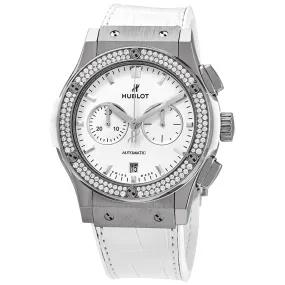 Hublot Classic Fusion Mat White Dial Automatic Ladies Chronograph Watch 541.NE.2010.LR.1104