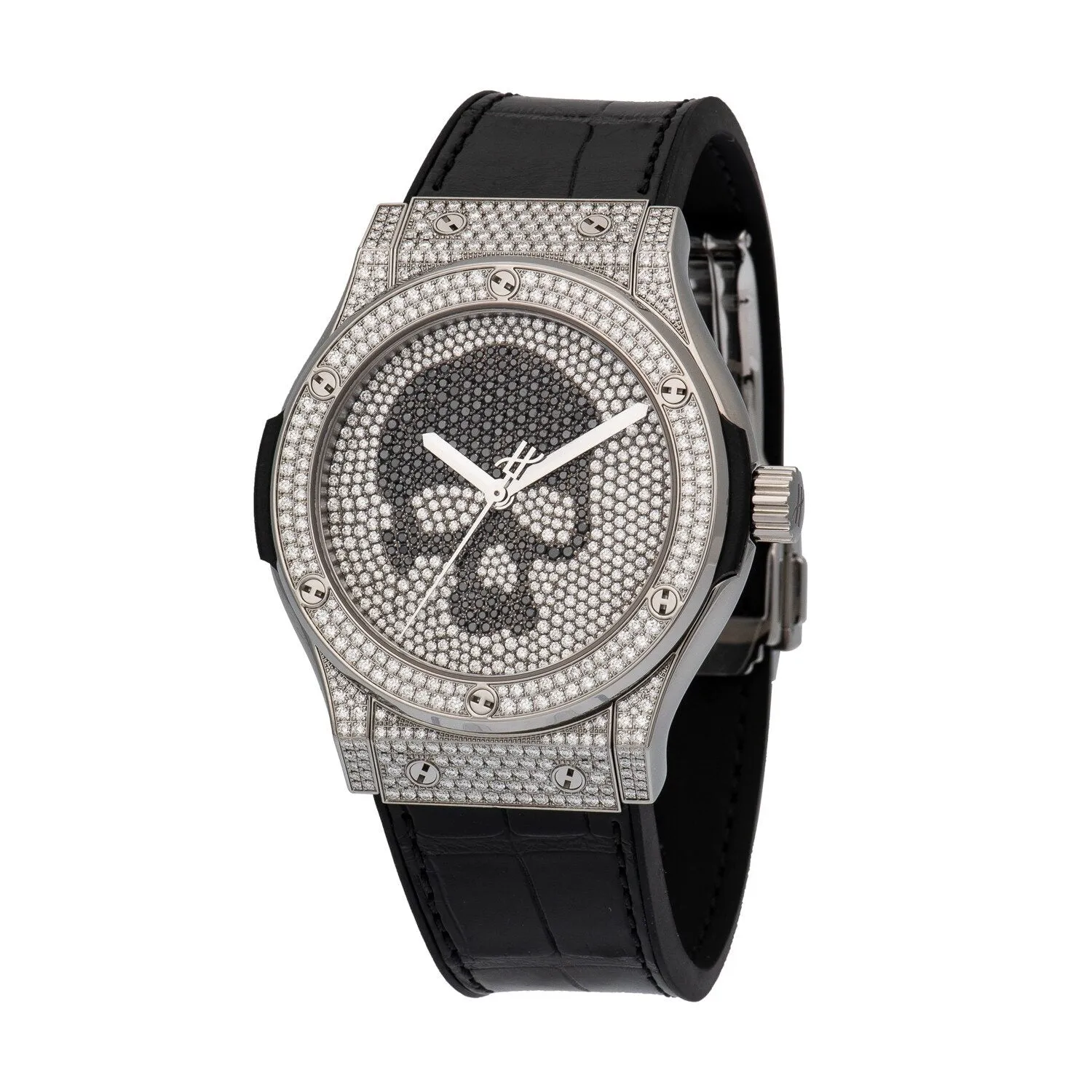 Hublot Titanium Skull Full Pave Watch 542.NX.9000.LR.1704.SKULL