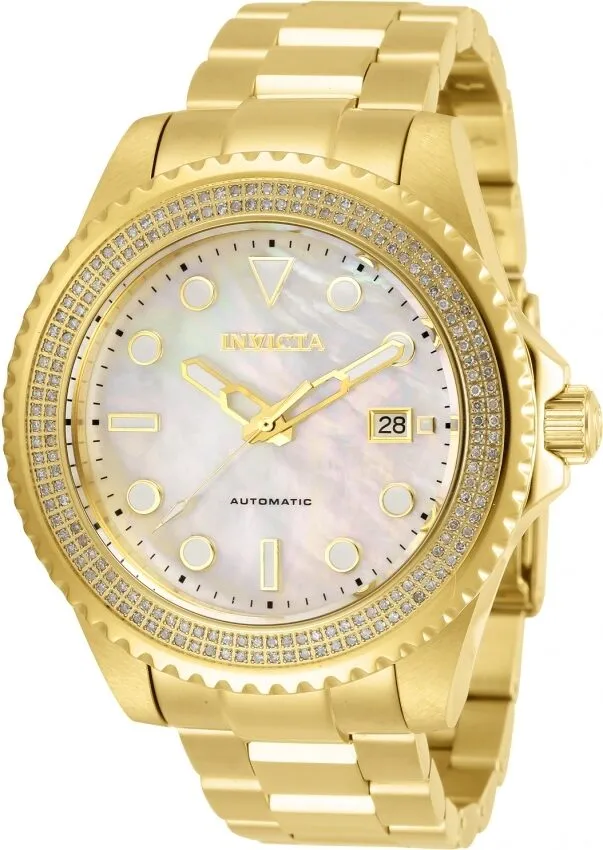 Invicta Pro Diver Automatic Diamond White Mother of Pearl Dial Men's Watch 30328