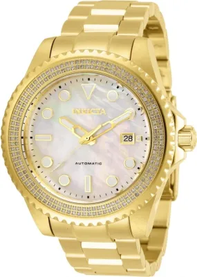 Invicta Pro Diver Automatic Diamond White Mother of Pearl Dial Men's Watch 30328