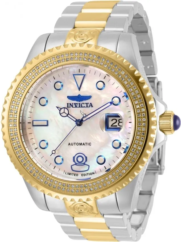 Invicta Pro Diver Automatic Diamond White Mother of Pearl Dial Men's Watch 31053