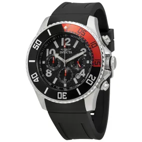 Invicta Pro Diver Chronograph Black Carbon Fiber Dial  Coke Bezel Men's Watch 13727