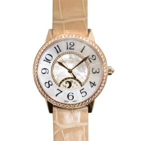 Jaeger LeCoultre Rendez-vous Joaillerie Mother of Pearl Dial 18K Pink Gold Diamond Ladies Watch Q3432490