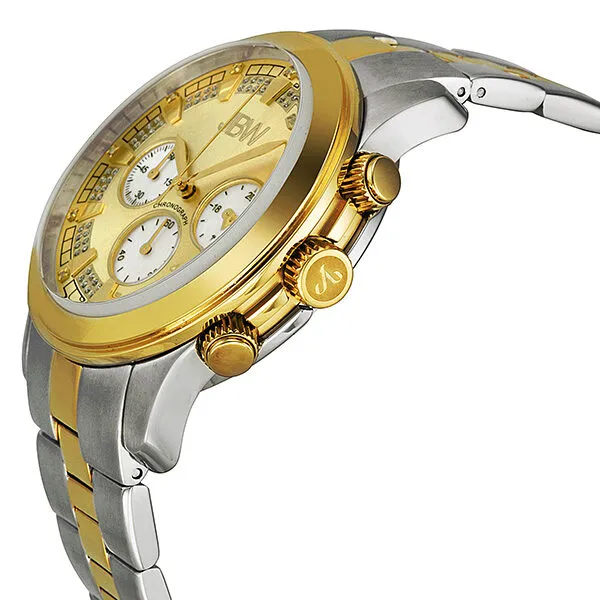 JBW Delano Chronograph Diamond Gold Sunray Dial Men's Watch JB-6218-C