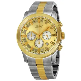 JBW Delano Chronograph Diamond Gold Sunray Dial Men's Watch JB-6218-C