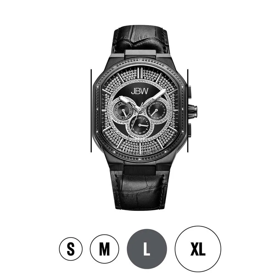 JBW Men's Orion 0.12 ctw Diamond Black Ion-Plated Watch J6342D