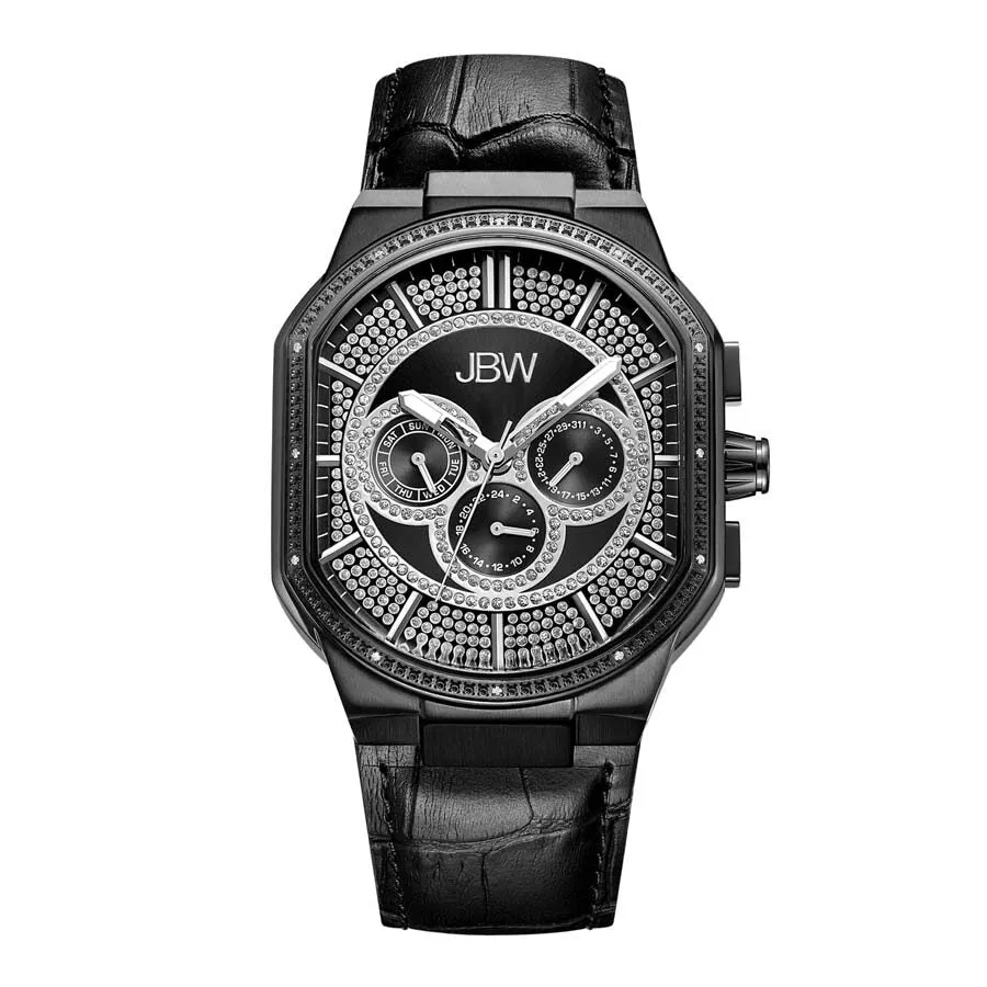 JBW Men's Orion 0.12 ctw Diamond Black Ion-Plated Watch J6342D