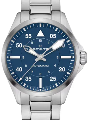 Khaki Aviation Pilot Auto 39mm Blue Ref. H76305140