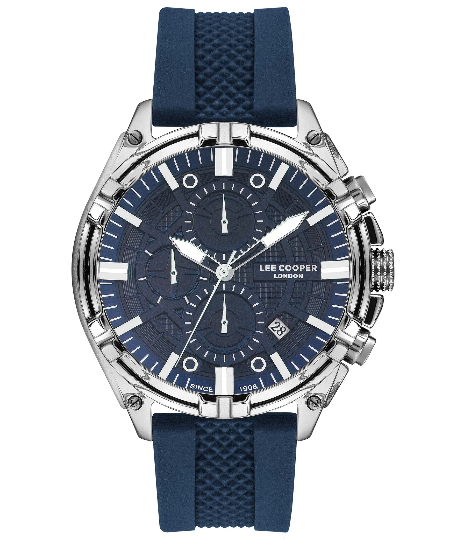 Lee Cooper  Multi Function Men's Watch Blue Dial, Blue Rubber Strap, LC07545.699