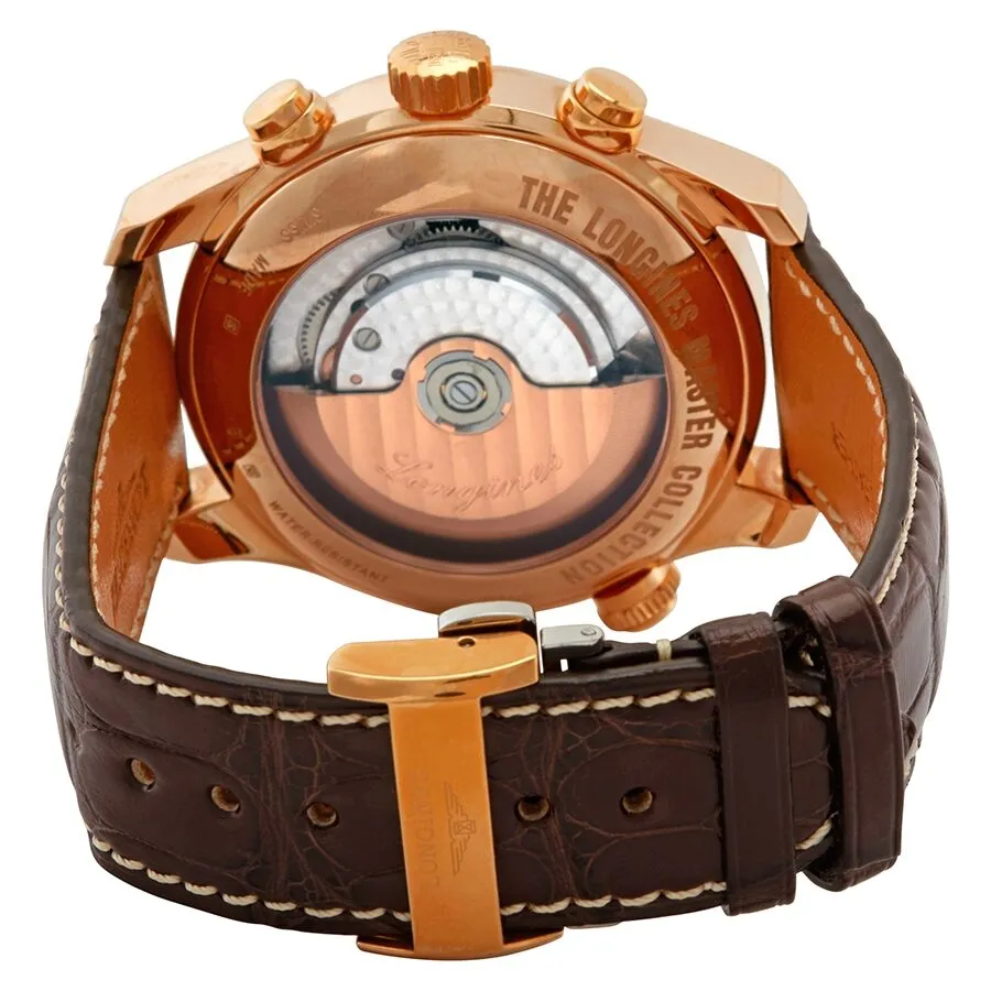 Longines Master 18kt Rose Gold Automatic Guilloche Silver Dial Men's Watch L2.716.8.78.3