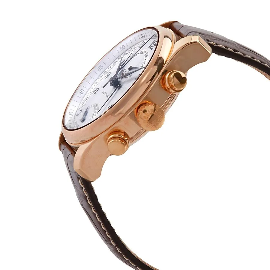 Longines Master 18kt Rose Gold Automatic Guilloche Silver Dial Men's Watch L2.716.8.78.3
