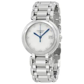 Longines Primaluna White Dial Diamond Stainless Steel Ladies Watch L81144876 L8.114.4.87.6