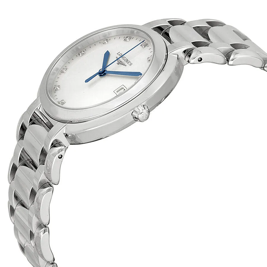 Longines Primaluna White Dial Diamond Stainless Steel Ladies Watch L81144876 L8.114.4.87.6
