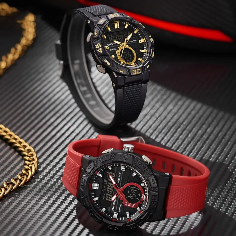 Luminous Dual Display Waterproof Electronic Watch by SANDA 3087