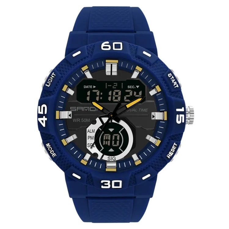 Luminous Dual Display Waterproof Electronic Watch by SANDA 3087