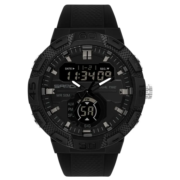 Luminous Dual Display Waterproof Electronic Watch by SANDA 3087