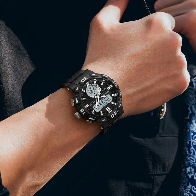 Luminous Dual Display Waterproof Electronic Watch by SANDA 3087