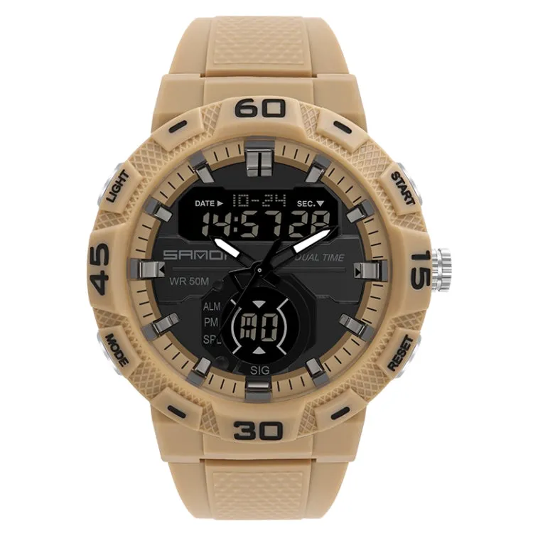 Luminous Dual Display Waterproof Electronic Watch by SANDA 3087