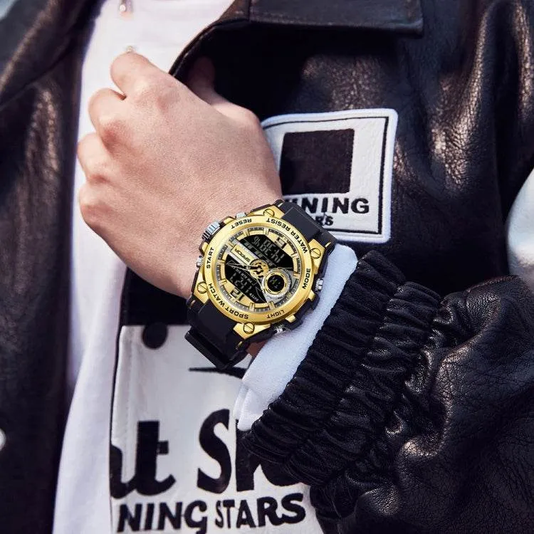 Luminous Dual Time Waterproof Sports Watch by SANDA 6092
