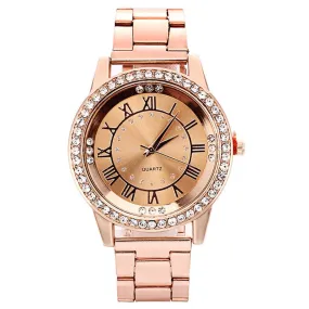 Luxury Women Watches Gold  Rhinestone Quartz