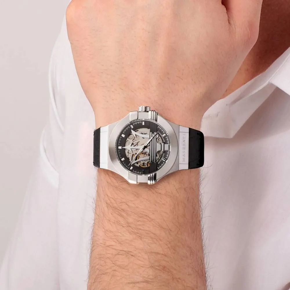 Maserati Potenza Automatic Black Skeleton Dial Men's Watch R8821108038