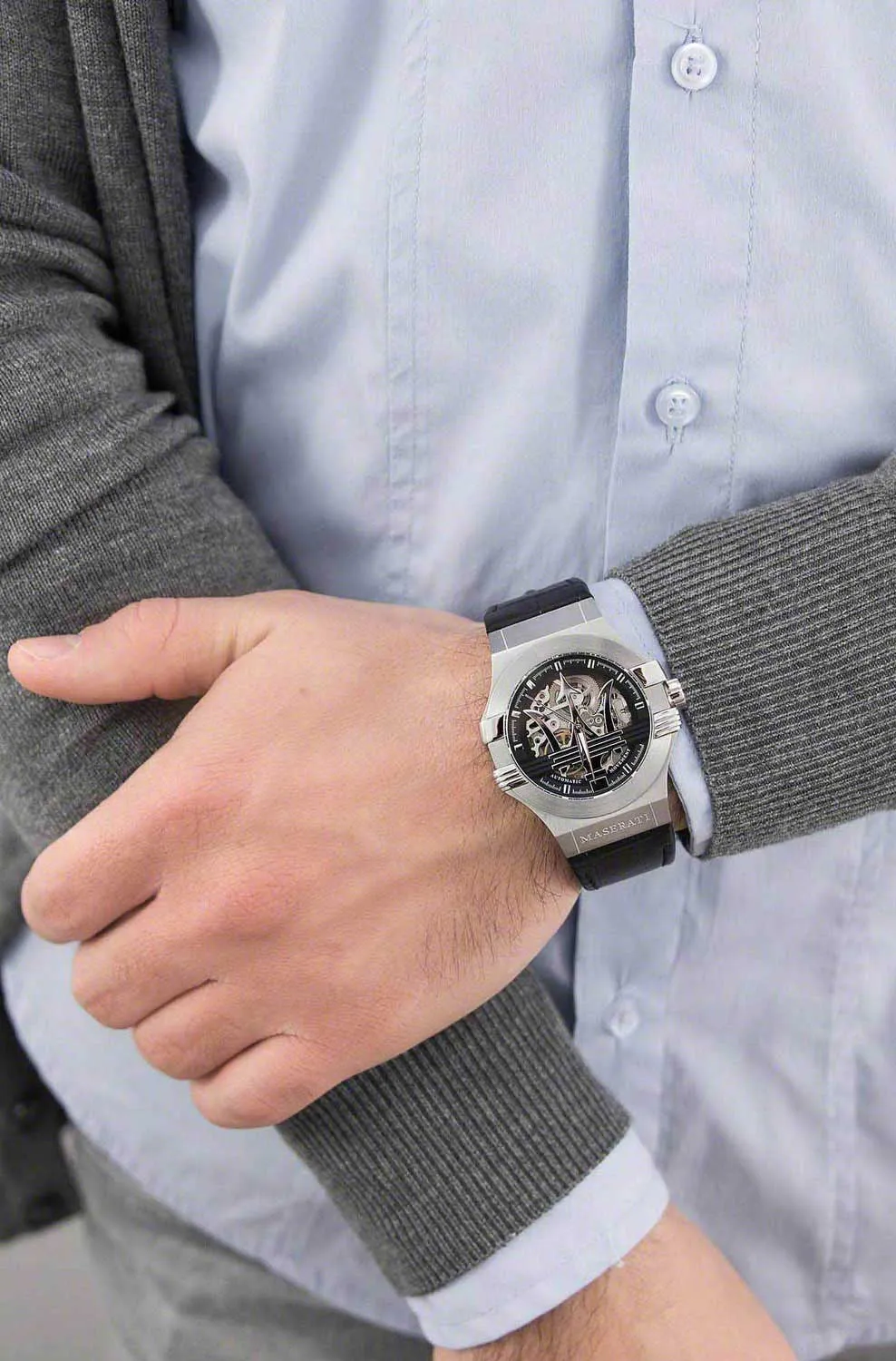 Maserati Potenza Automatic Black Skeleton Dial Men's Watch R8821108038