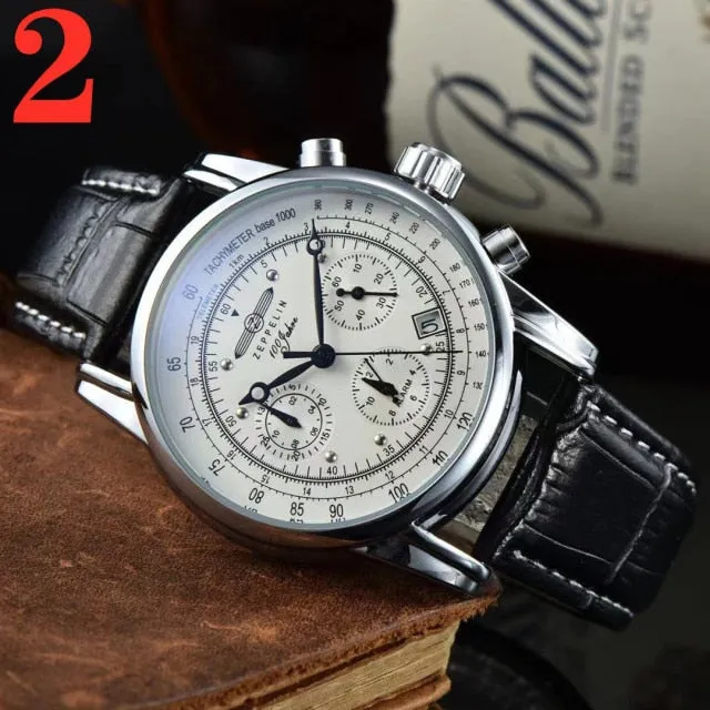 men's fashion leisure imported waterproof belt business quartz watch