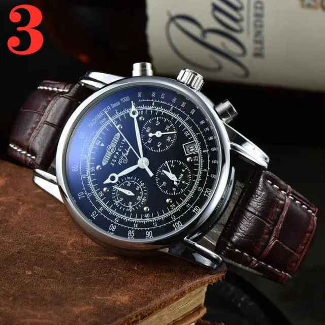 men's fashion leisure imported waterproof belt business quartz watch