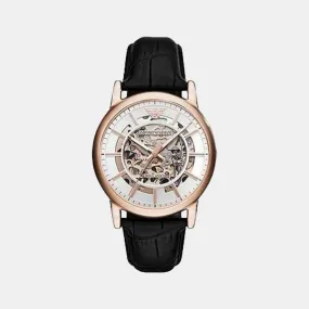 Men's Silver Analog Leather Automatic Watch AR60007