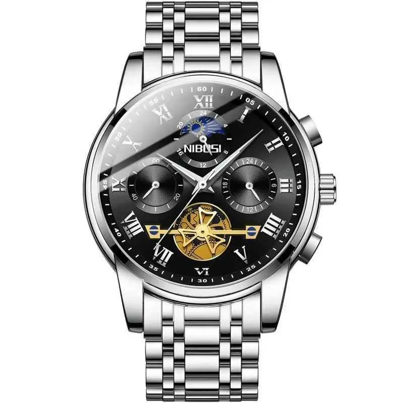 Men's Simple Watches MSCWN57 Luxury Tourbillon Quartz Wristwatch