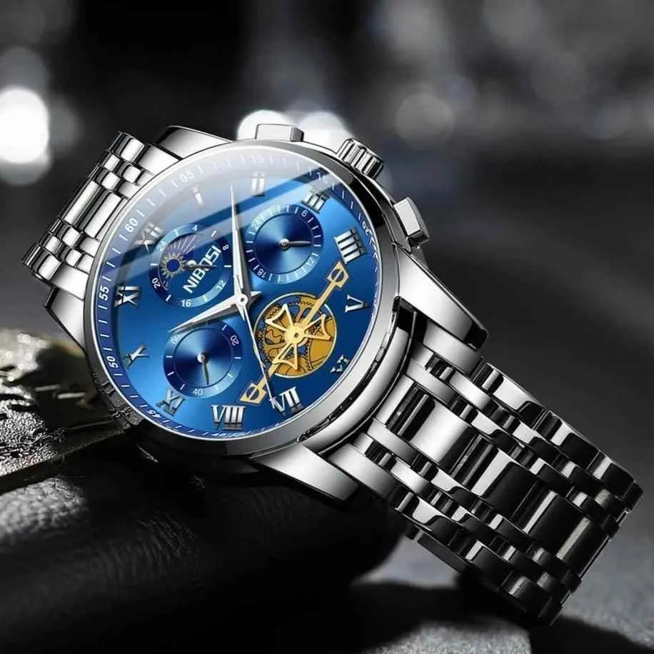 Men's Simple Watches MSCWN57 Luxury Tourbillon Quartz Wristwatch
