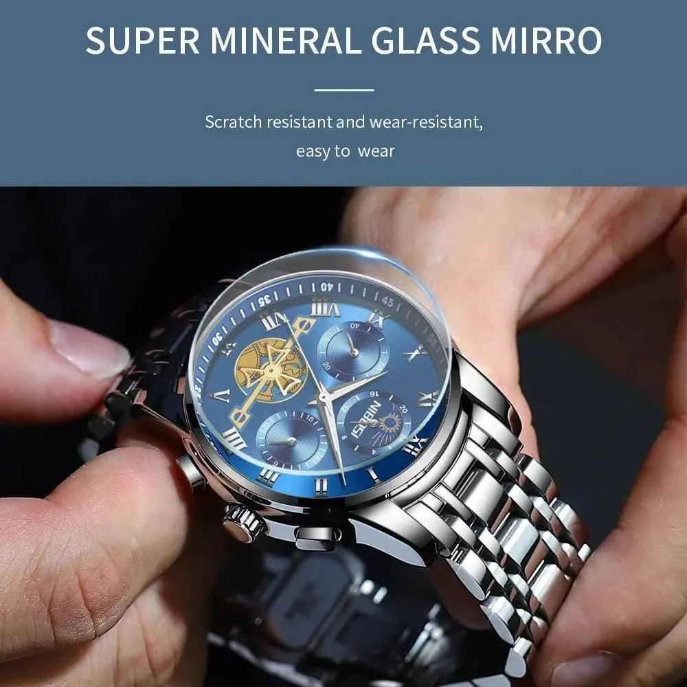 Men's Simple Watches MSCWN57 Luxury Tourbillon Quartz Wristwatch