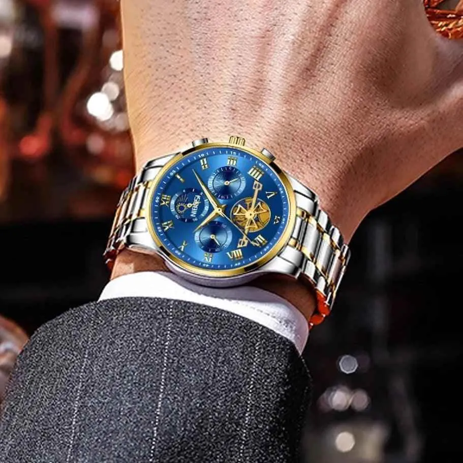 Men's Simple Watches MSCWN57 Luxury Tourbillon Quartz Wristwatch