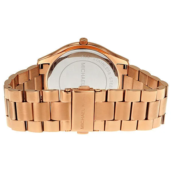 Michael Kors Vintage Classic Slim Runway Rose Gold-tone Ladies Watch MK3181