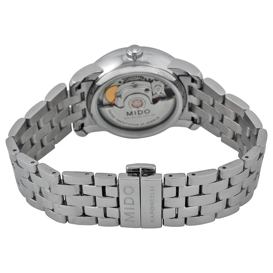 Mido Baroncelli Silver Dial Ladies Watch M0072071103600 M007.207.11.036.00