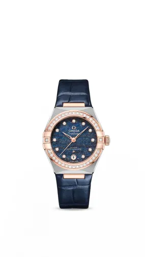 Omega Constellation Co-Axial Master Chronometer 29mm Steel ‑ Sedna™ Gold on Leather Strap 131.28.29.20.99.003