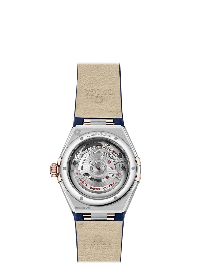 Omega Constellation Co-Axial Master Chronometer 29mm Steel ‑ Sedna™ Gold on Leather Strap 131.28.29.20.99.003