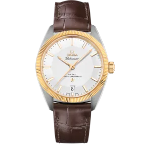 Omega Constellation Globemaster 39 mm, steel - yellow gold on leather strap