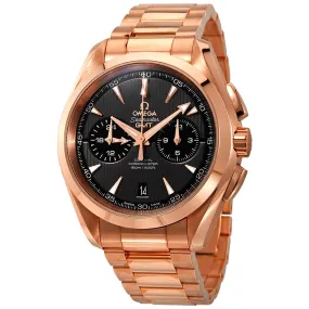 Omega Seamaster Aqua Terra Grey Dial 18k Rose Gold Men's Watch 23150435206001