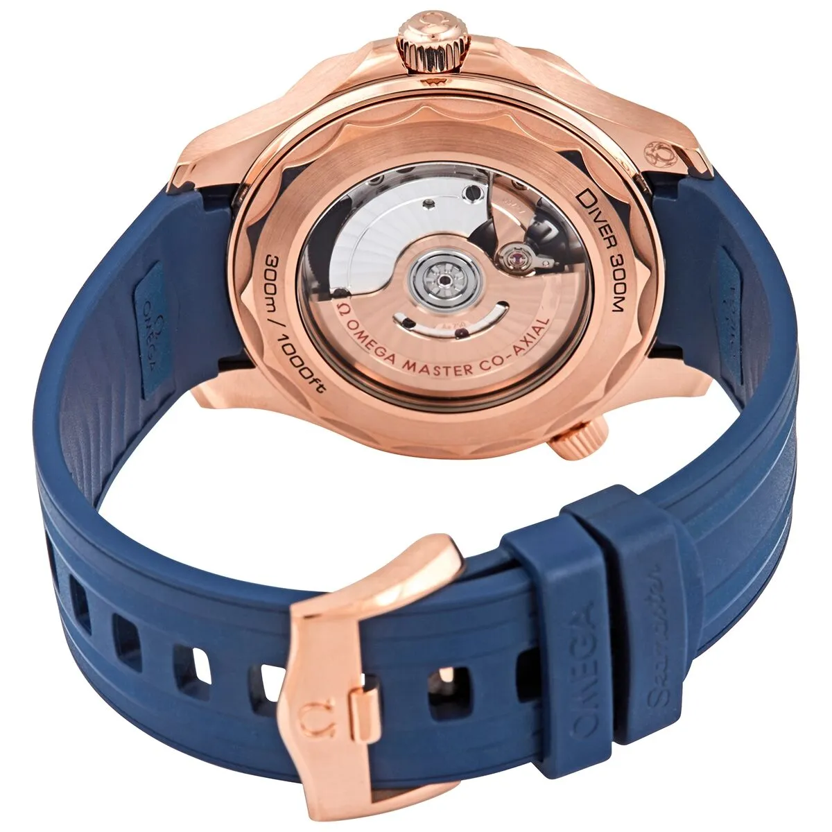 Omega Seamaster Diver 18kt Rose Gold Automatic Blue Dial Men's Watch 210.62.42.20.03.001