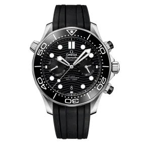 OMEGA Seamaster Diver 300m Co-Axial Master Chronometer Chronograph 44mm, Steel with Black rubber