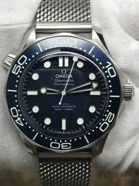 Omega Seamaster James Bond 60th anniversary 007 Full Set 2023 210.30.42.20.03.002 Blue Dial Automatic Men's Watch