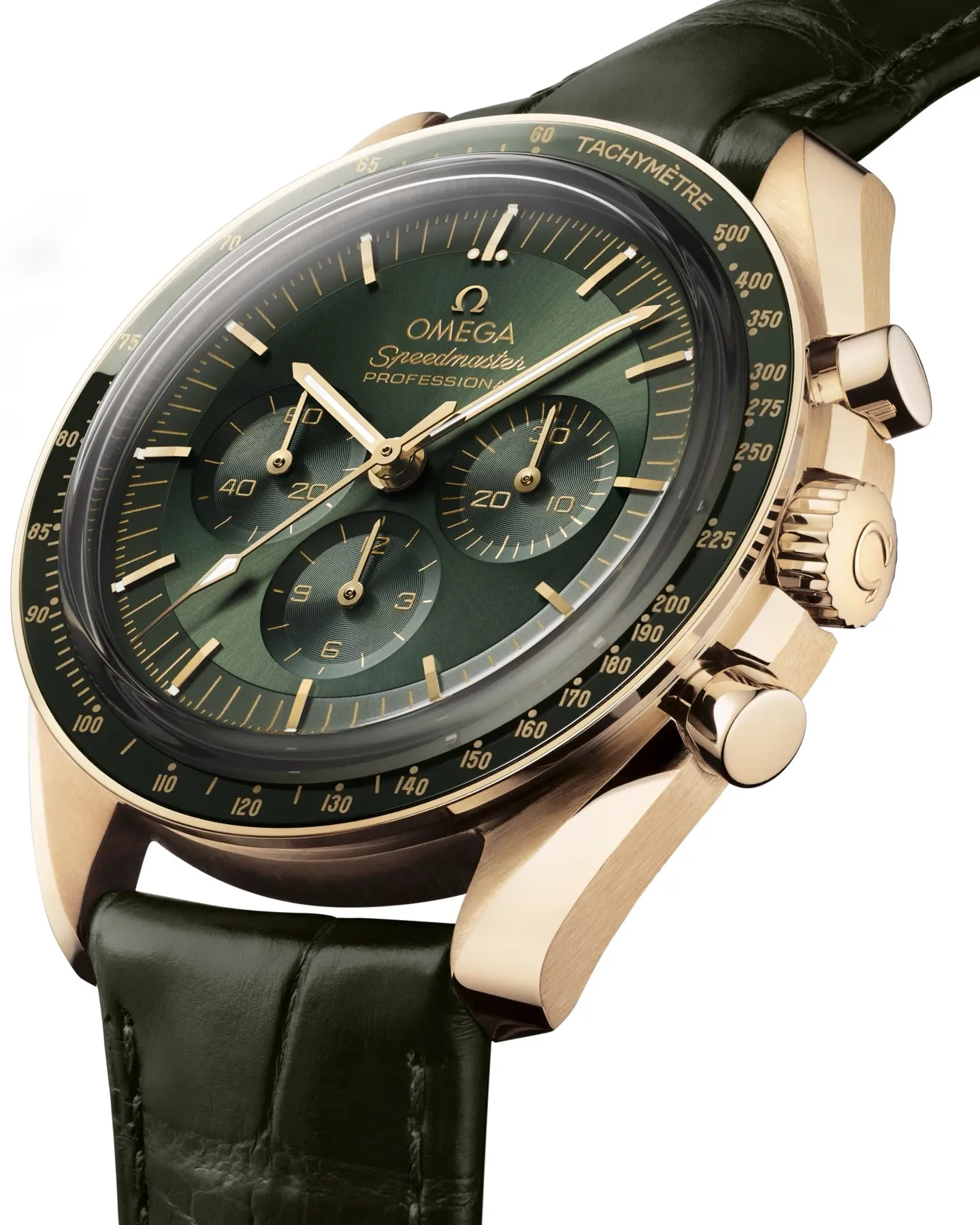 Omega Speedmaster Moonwatch Professional 42mm Moonshine™ Gold on Leather Strap 310.63.42.50.10.001